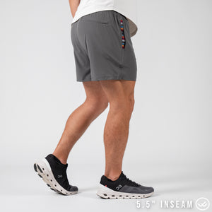 Flow 2.0 Short (Athletic) - Charcoal 5.5" & 7" - Linerless