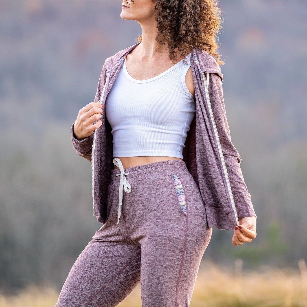 Kozie Zip-Hoodie - Plum