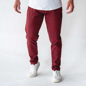 Sapien Pant (Casual Stretch) - Merlot - Front - White Backdrop