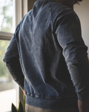 Vintage-Washed Crewneck Sweater - Blue Acid