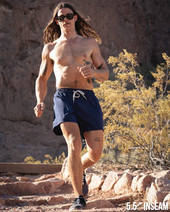 Flow Short - Navy 5.5" - running front