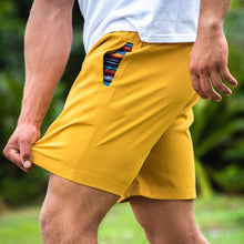 Sapien 2.0 Short 7"(Casual Stretch) - Mustard side stretch lifestyle