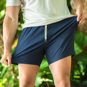 Sapien 2.0 Short 5"(Casual Stretch) - Navy Blue front stretch