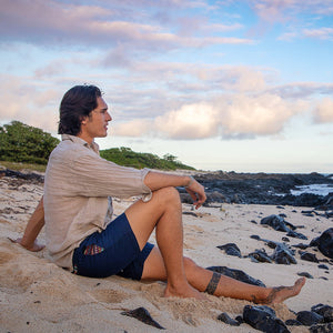 OG Shorts Navy Blue - Away at Sea lifestyle