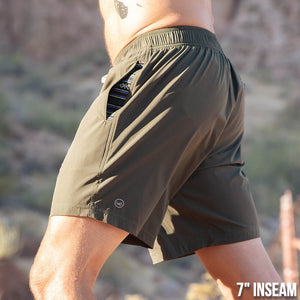 Flow Short - Olive 7" - side