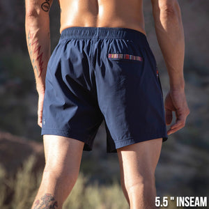 Flow Short - Navy 5.5" - back