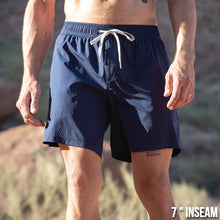 Flow Short - Navy 7" - front